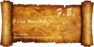 Fila Bonifác névjegykártya